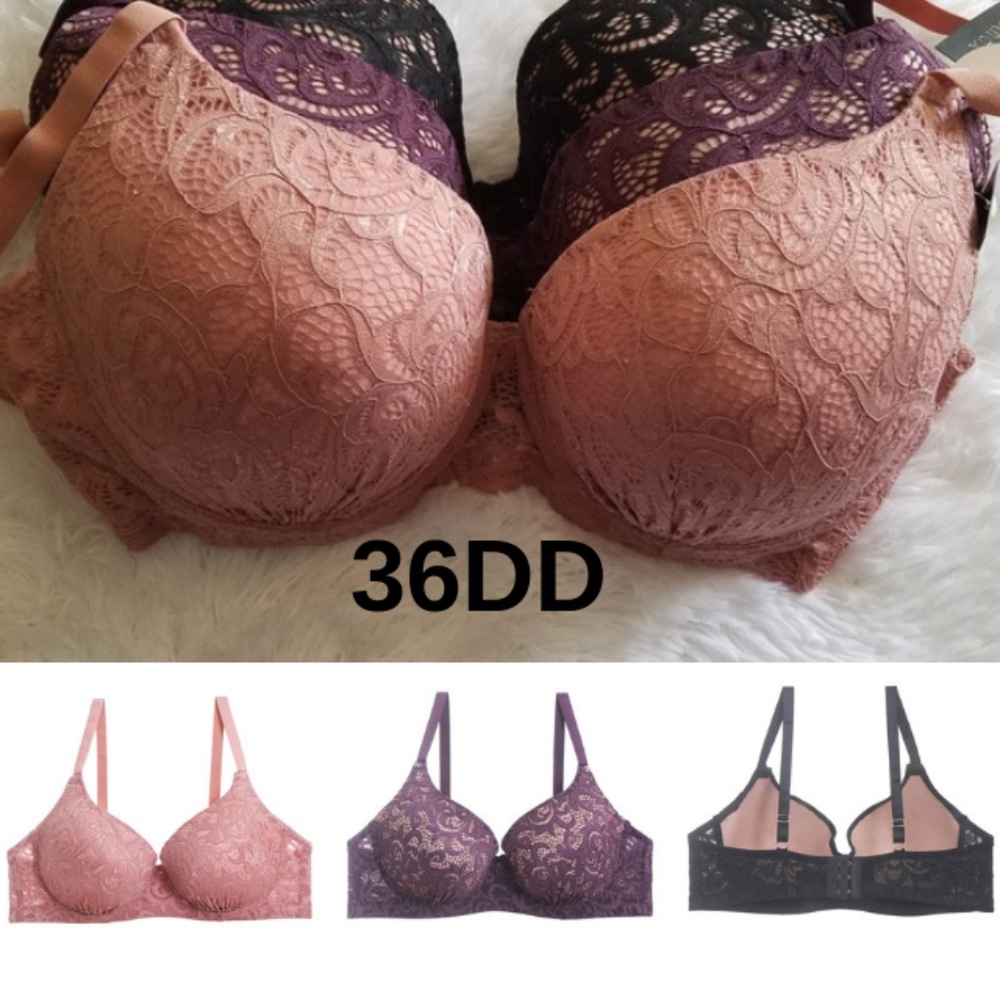PLUS SIZE LACE BRA 36DD BUNDLE SET OF 3